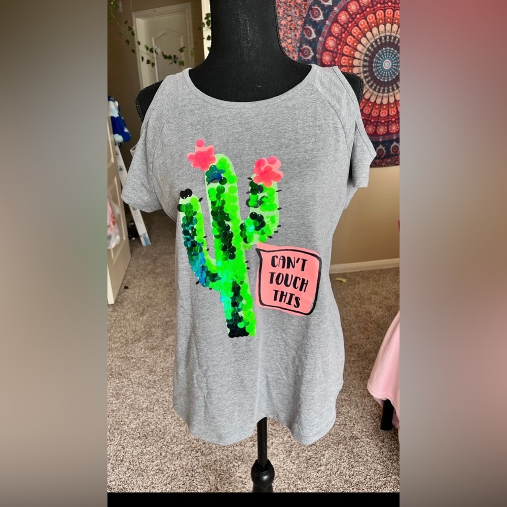 Arizona brand, girls plus size, cold shoulder top